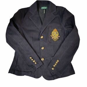 Classic Ralph Lauren Lauren Jeans  blazer with embroidered military style emblem